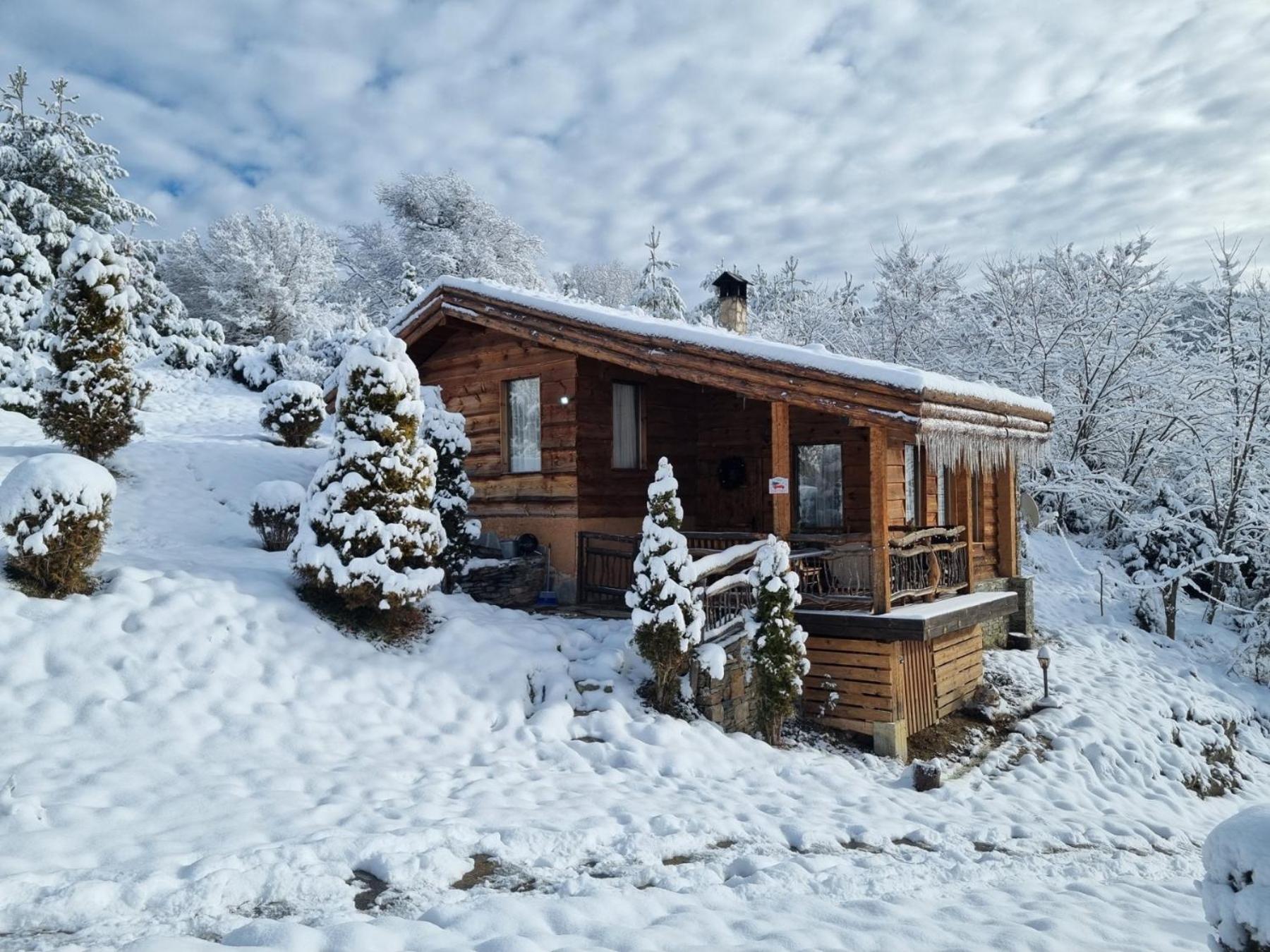 Панорама Хаус Лещен И Еко Къщи Дървена И Землянка Dış mekan fotoğraf
